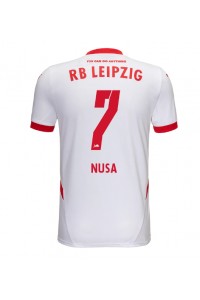 RB Leipzig Antonio Nusa #7 Voetbaltruitje Thuis tenue 2024-25 Korte Mouw